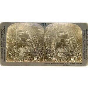 Vintage Keystone View Co. Stereoscope Card P-26295 Manhattan Island N.Y. #2